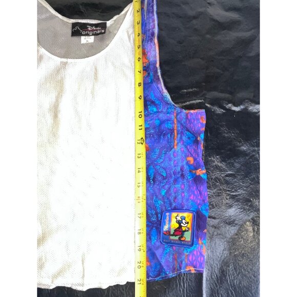 1996 Vtg Run Disney Mickey Mouse Mesh Tank Top Marathon Patch Small Originals - Picture 11 of 11